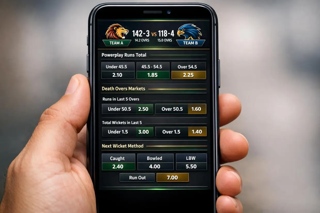 Live cricket session betting markets on www.Lotus365ID.org — real-time IPL odds